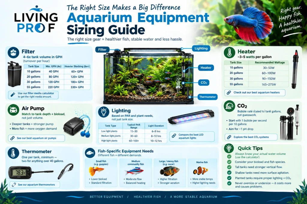 Aquarium Equipment Sizing Guide: Right Gear for Your Tank Size